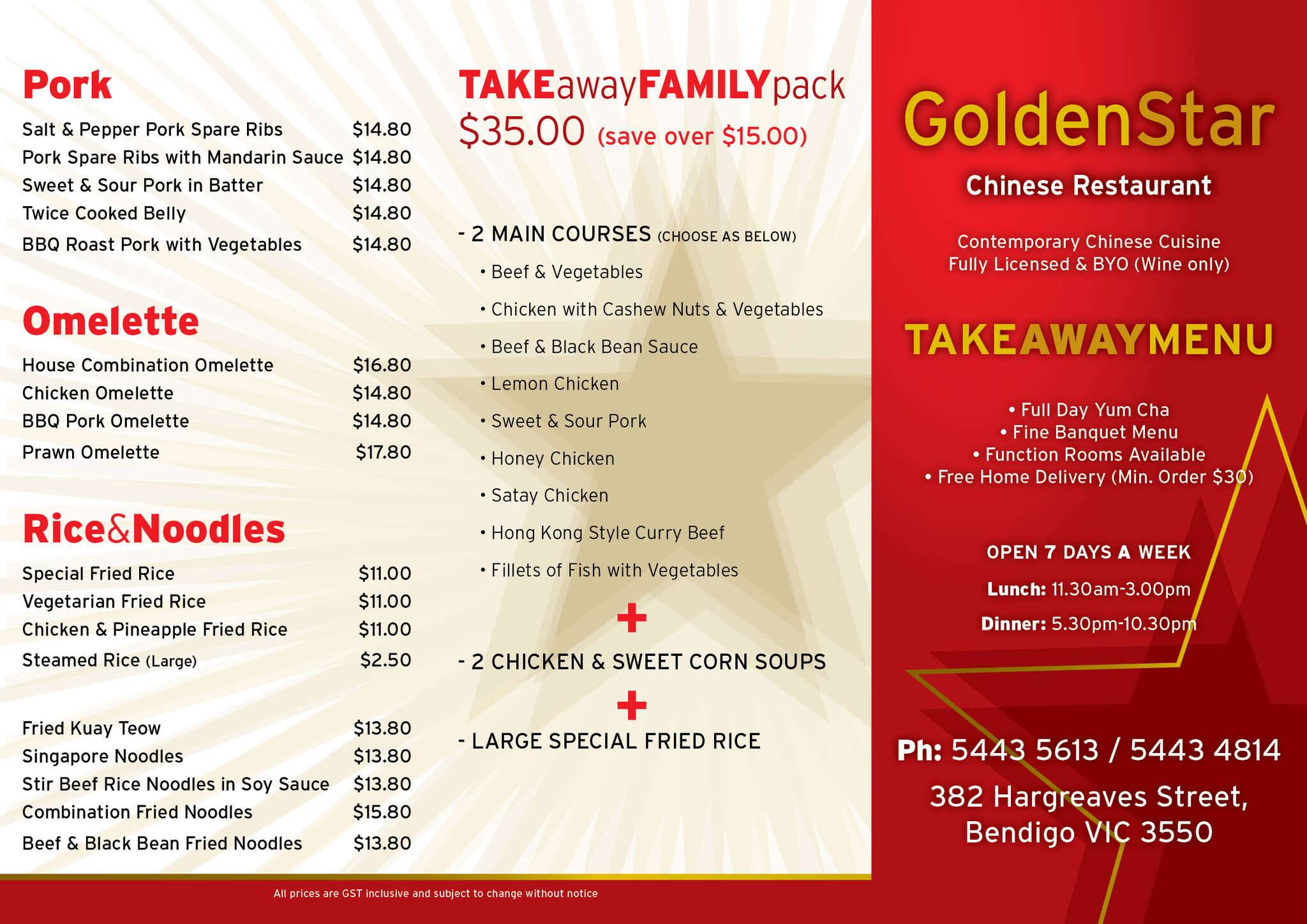 16+ Golden star chinese restaurant goulburn