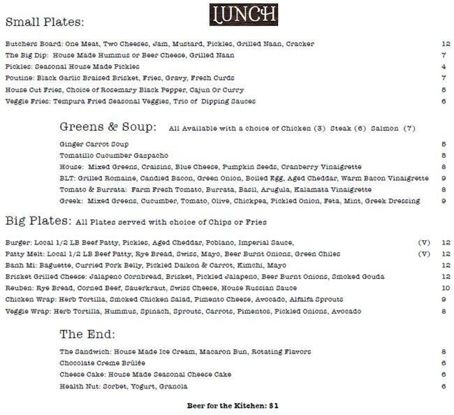 Imperial Taproom Menu, Menu for Imperial Taproom, Canyon, Amarillo