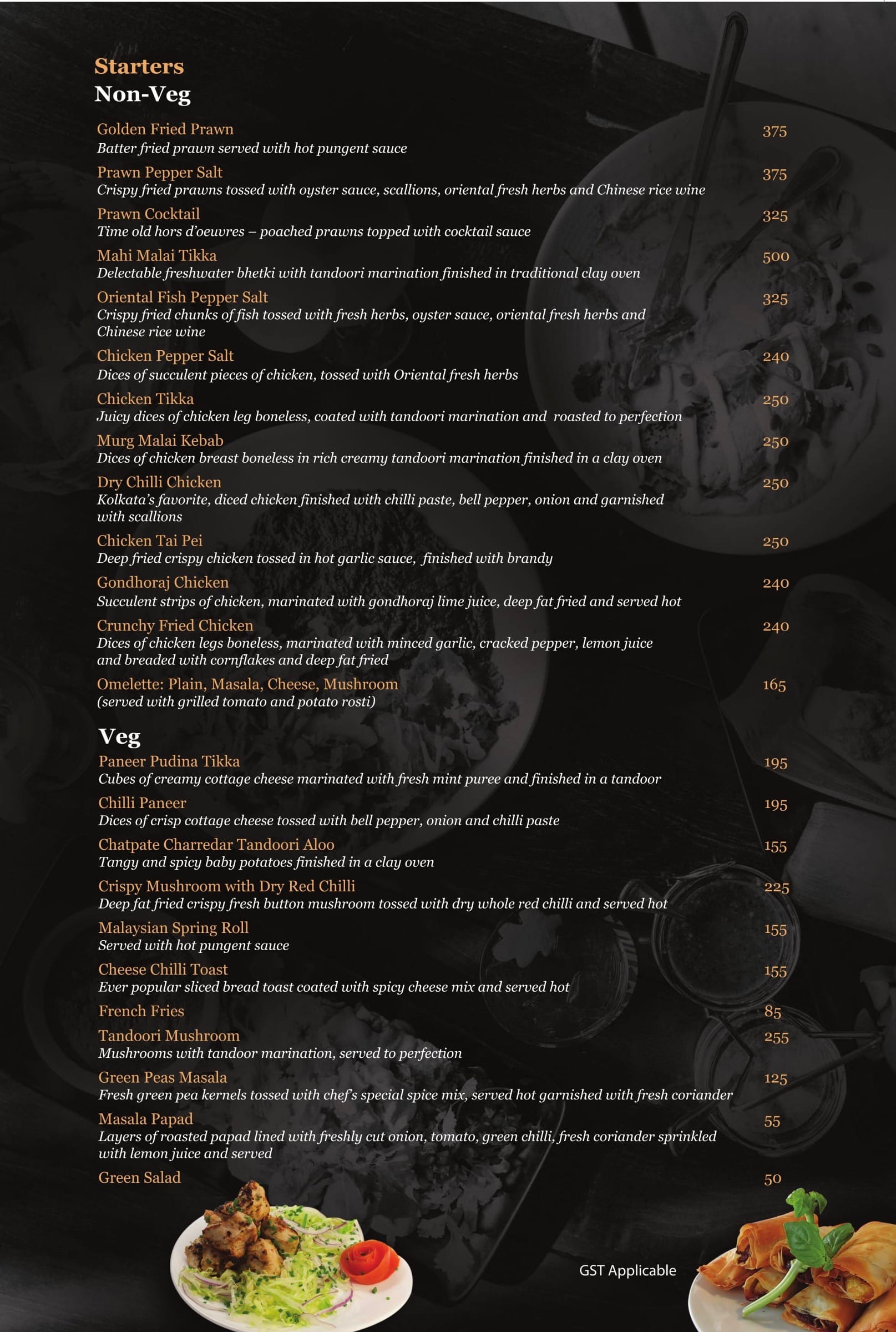 Menu of The Bengal Lounge, Dalhousie BBD Bagh, Kolkata