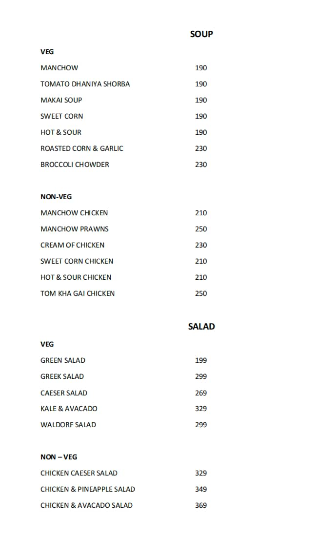 Menu of Delilah Kitchen & Bar, Karve Nagar, Pune