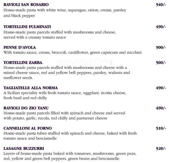 Darios menu