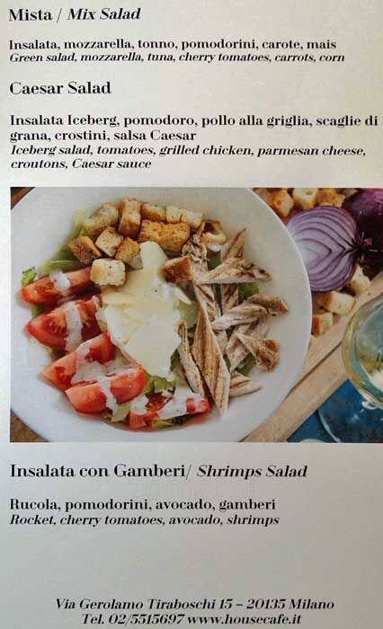 Menu di Quartino 