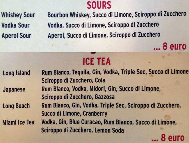 Menu di Quartino 