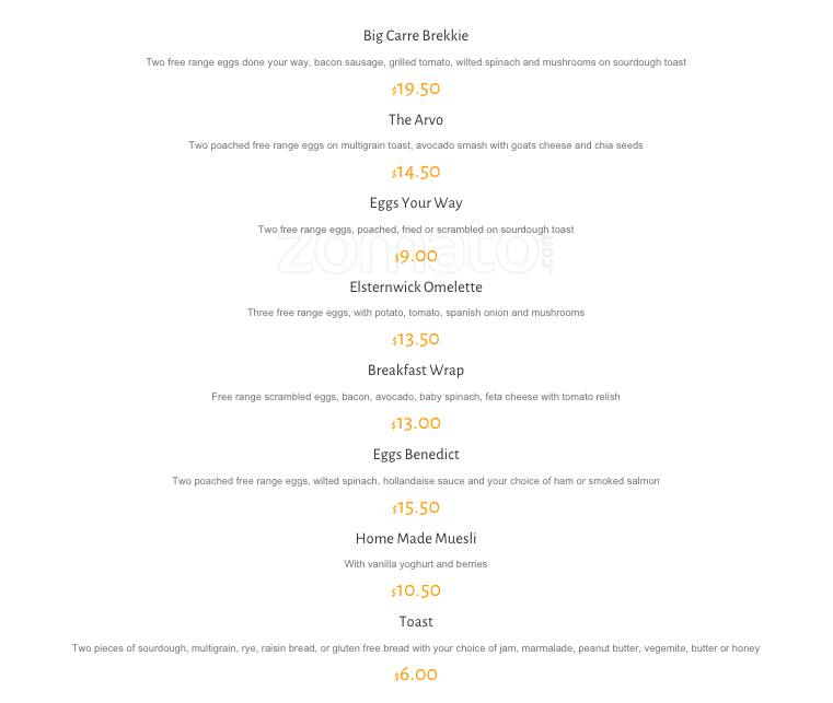 Carre Street Pantry House Menu Urbanspoon/Zomato