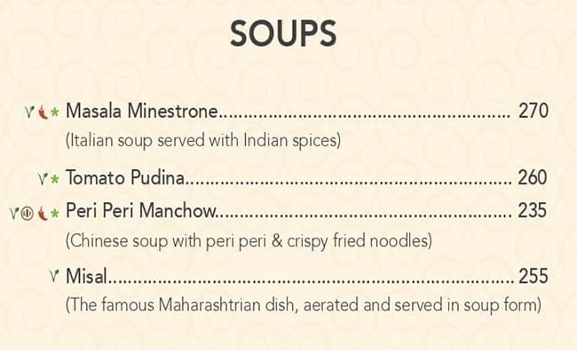 SpiceKlub Kolkata menu