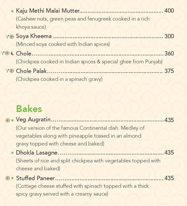 SpiceKlub Kolkata menu
