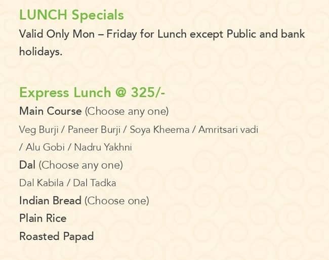 SpiceKlub Kolkata menu