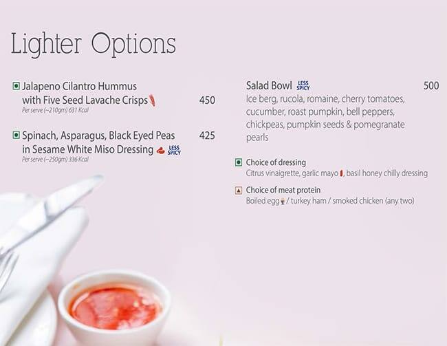 ITC Gardenia - Gourmet Couch menu
