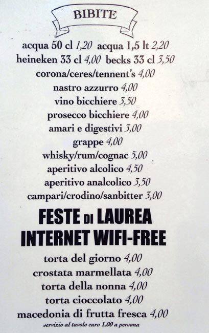 Menu di SANTO STEFANO CAFÉ 