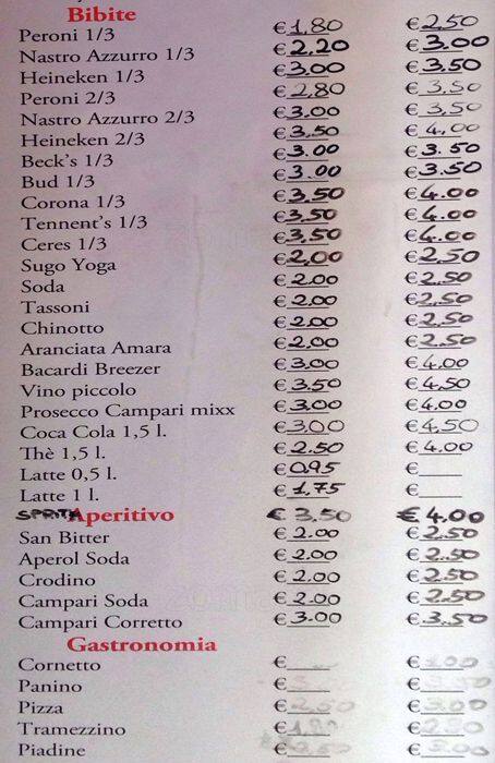 Menu de Bar Marmorata