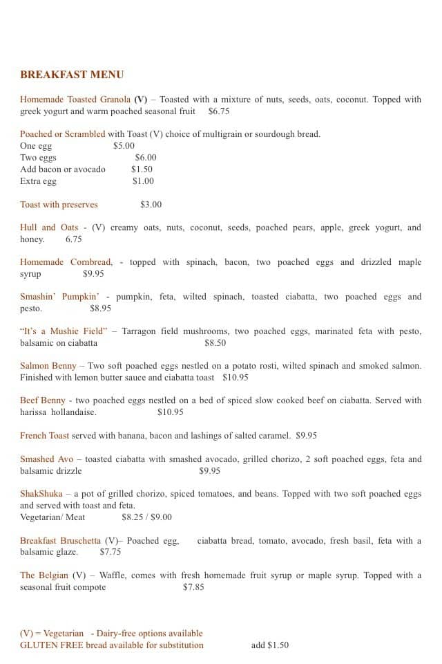 The Wooden Spoon Bistro Menu, Menu for The Wooden Spoon Bistro, Grand Forks, Grand Forks