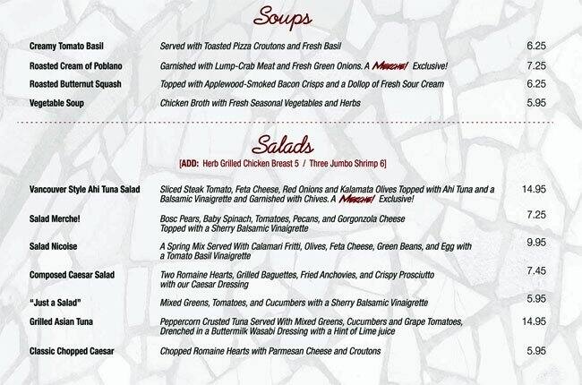 Merche Restaurant меню