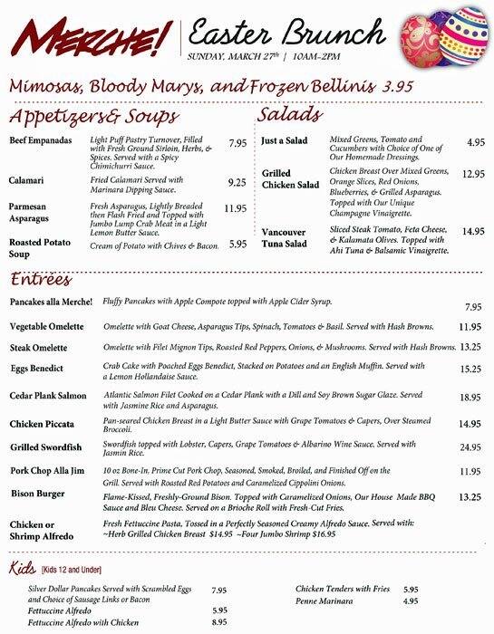 Merche Restaurant меню