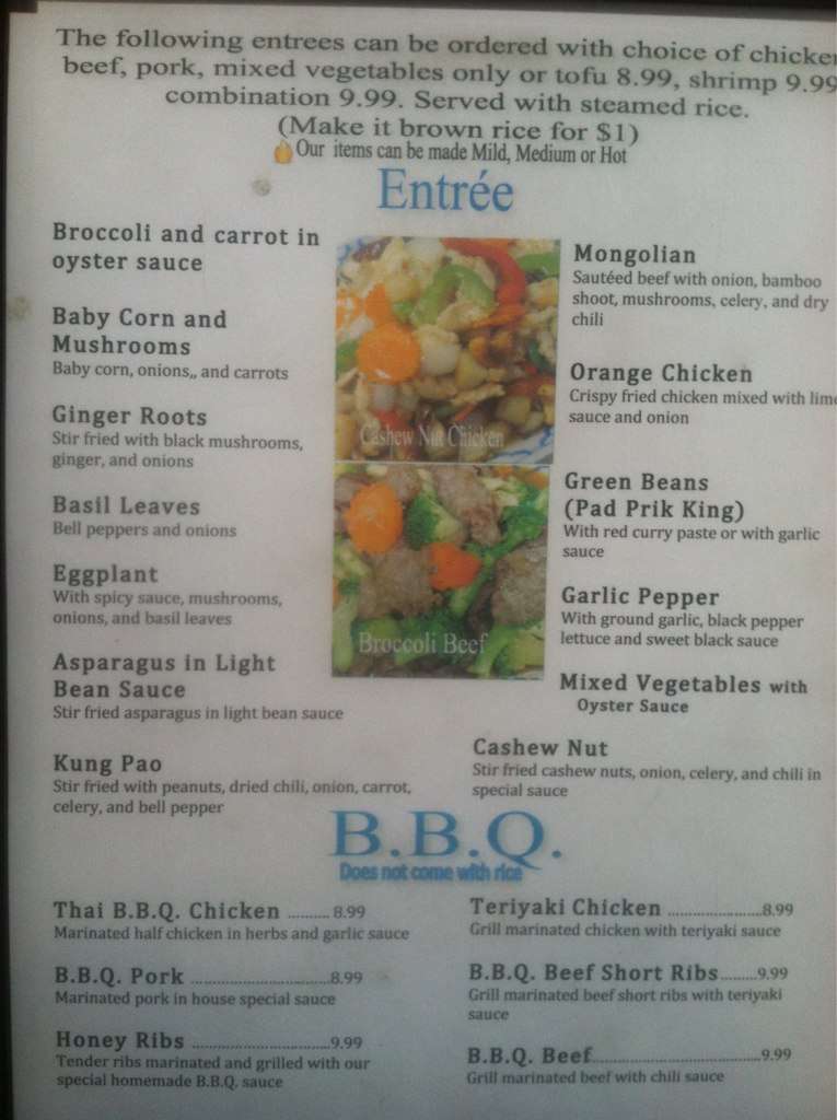 Menu At Sutha Thai Kitchen Restaurant Tustin