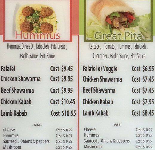 Go Fresh Pita Menu, Menu for Go Fresh Pita, North York, Toronto