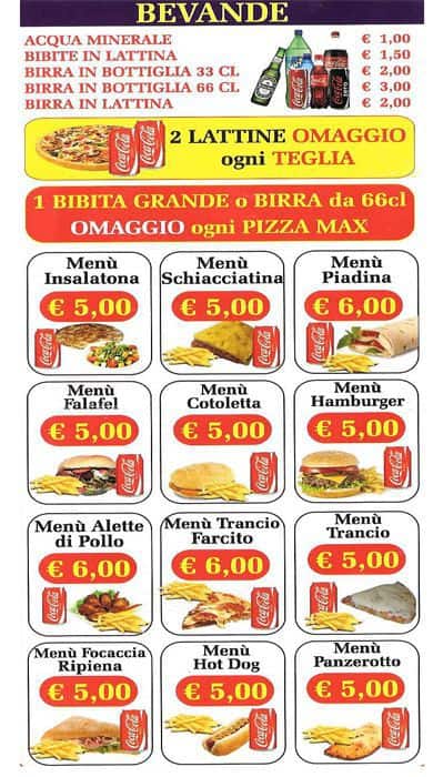 Menu di Pizzeria Arconati 
