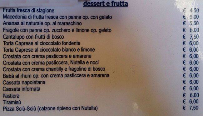 Menu di Meid in Nepols 