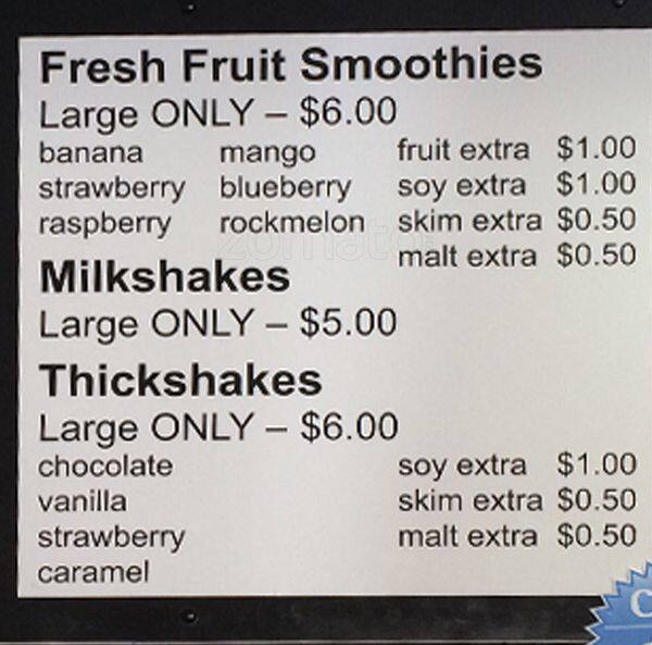 Melonhead Menu, Menu for Melonhead, Coogee, Sydney Urbanspoon/Zomato