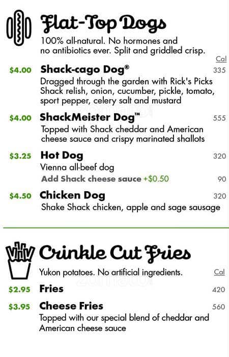 Shake Shack menu