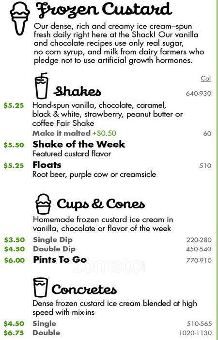 Shake Shack menu