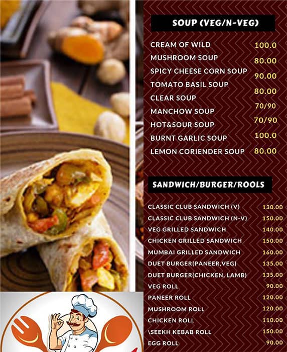 Menu at Master Chef, Bhubaneswar, Plot 450/4507
