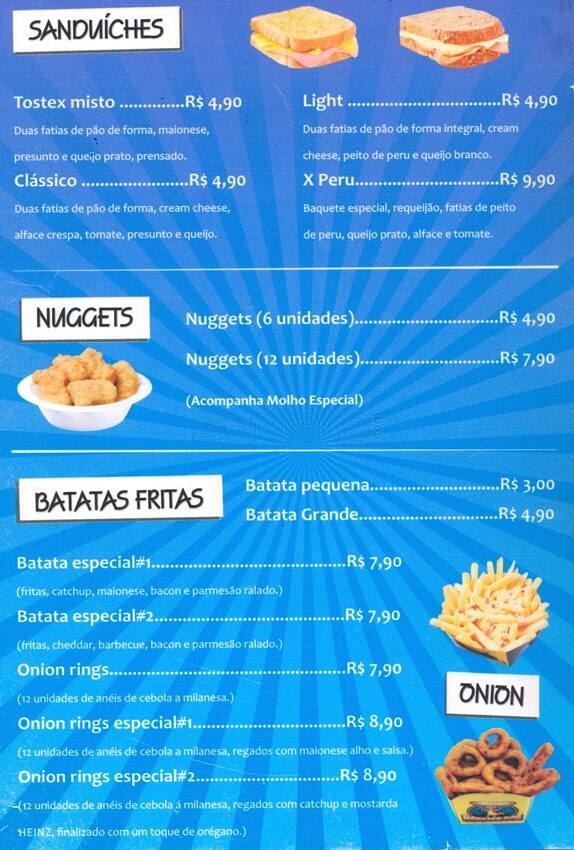 Monster Dog cardápio