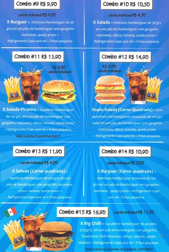 Monster Dog cardápio