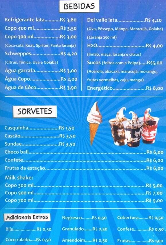 Monster Dog cardápio