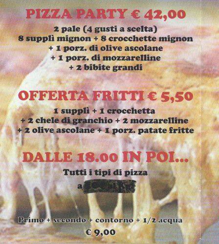 Menu di Pizzeria La Rosa dei Venti - Talenti Montesacro 