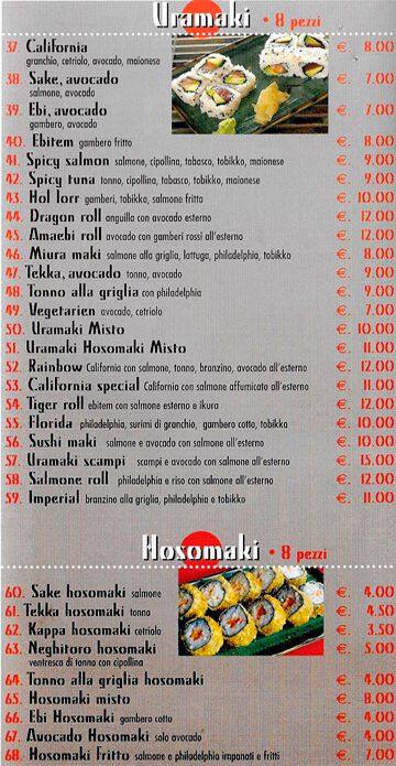 Menu di Asahi 