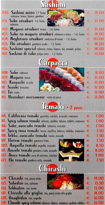 Menu di Asahi 