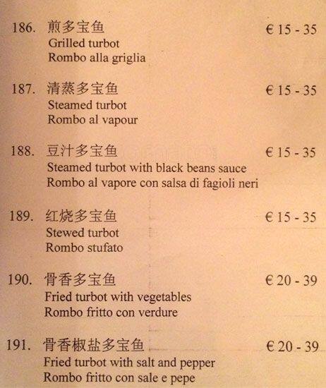 Menu di Food&Beverage Hong Kong 