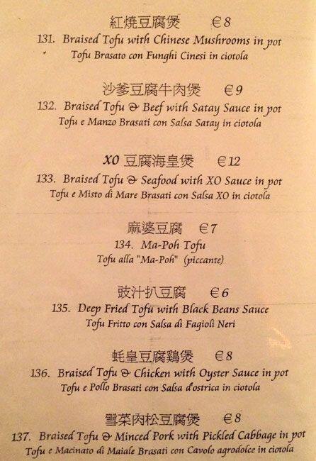 Menu di Food&Beverage Hong Kong 