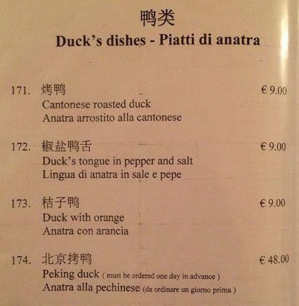 Menu di Food&Beverage Hong Kong 