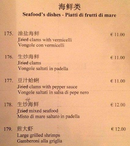Menu di Food&Beverage Hong Kong 
