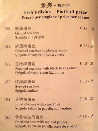 Menu di Food&Beverage Hong Kong 