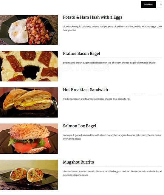 Mugshots Cafe Menu, Menu for Mugshots Cafe, Downtown, Portland