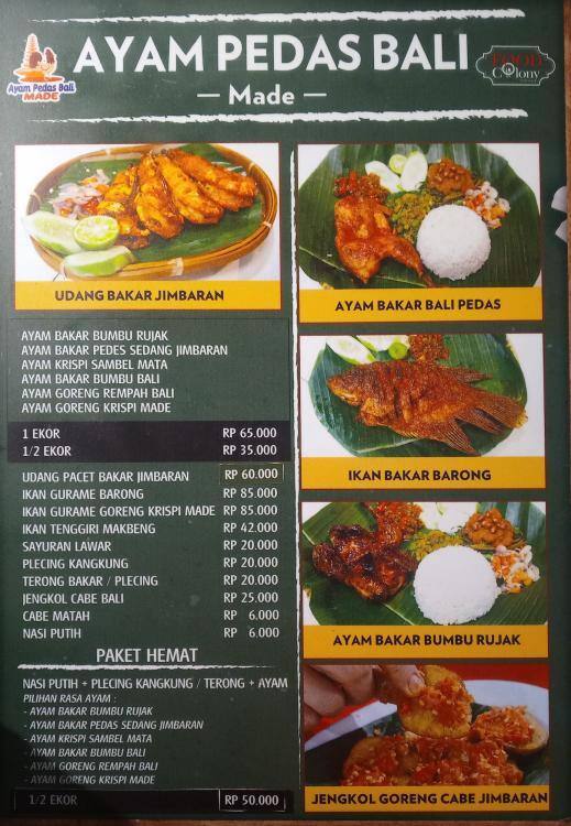 Ayam Pedas Bali Made Menu Menu For Ayam Pedas Bali Made