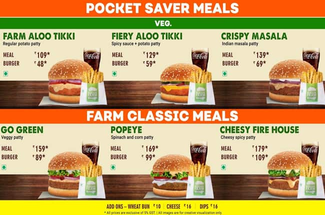 Farm burger online menu