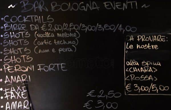 Menu di Bologna Lounge Bar 