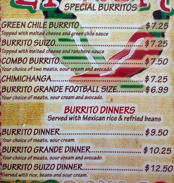 Menu at Tacos El Norte restaurant, Palatine, N Rand Rd