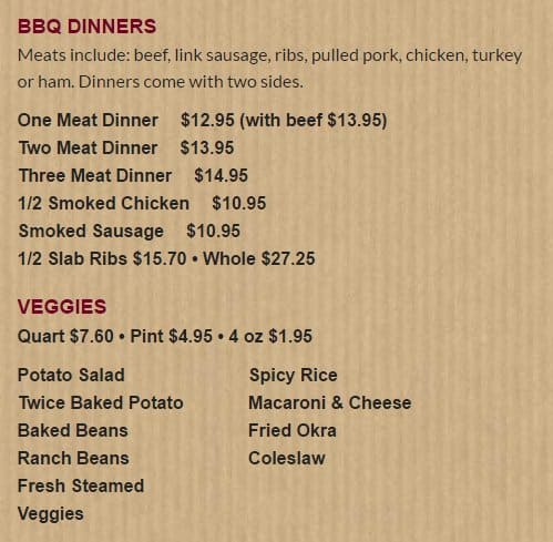 Menu at Harris County Smokehouse - Tomball BBQ, Tomball, Farm to Market ...