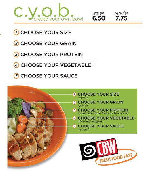 CBW Fresh Fast Food меню