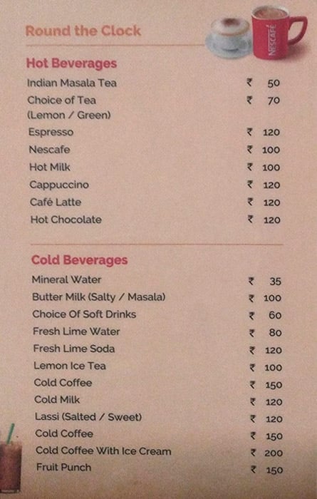 Magnus Amara - MultiCuisine Restaurant, Open 24 hours menu