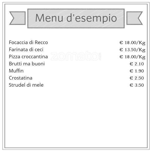 Menu di Panetteria 