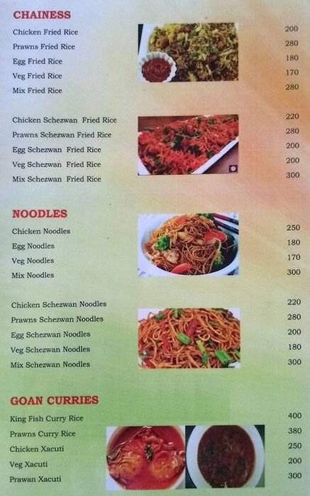 Valencio's Bar & Restaurant menu