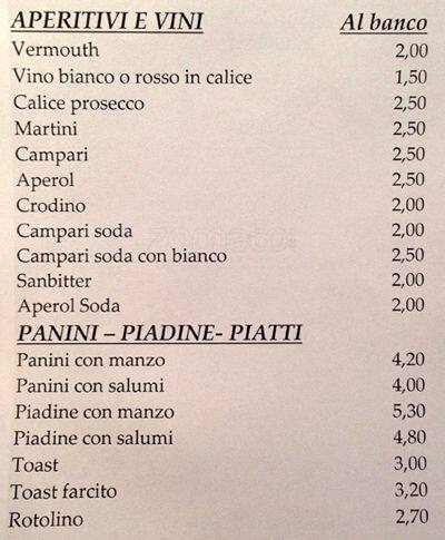 Menu di Cafè Quieto 