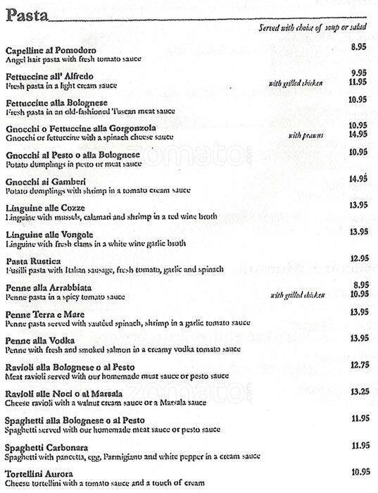 Menu at PJ's Restaurant & Cocktail, El Sobrante