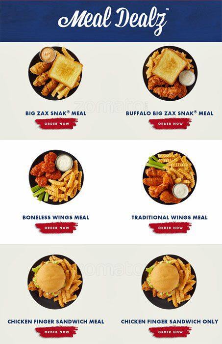 Zaxby S Menu Menu For Zaxby S Spring Houston