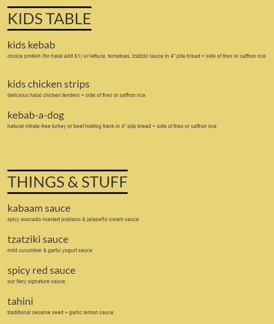 Carta de Kebabalicious